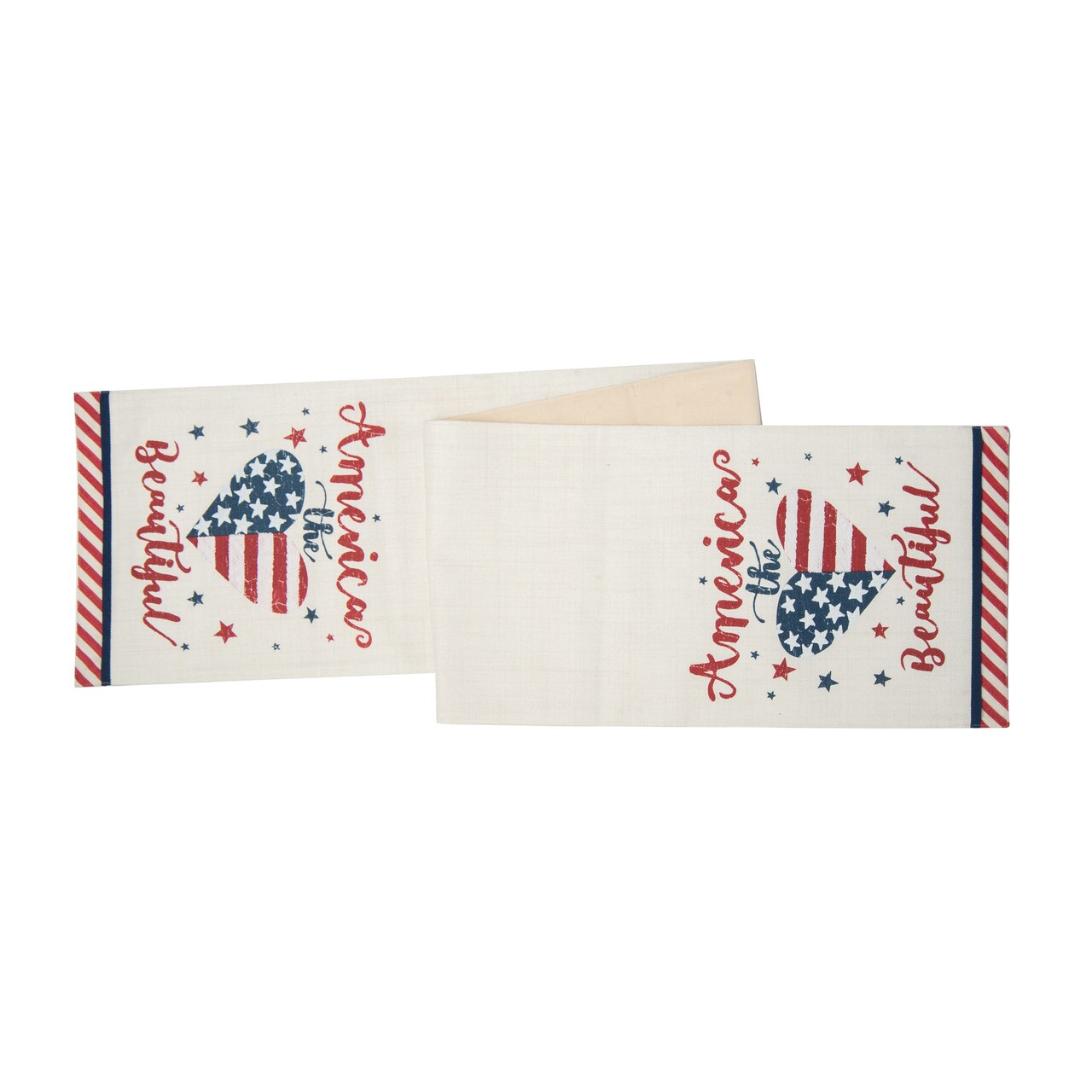America The Beautiful 4th of July Patriotic Table Runner 13" x 72"